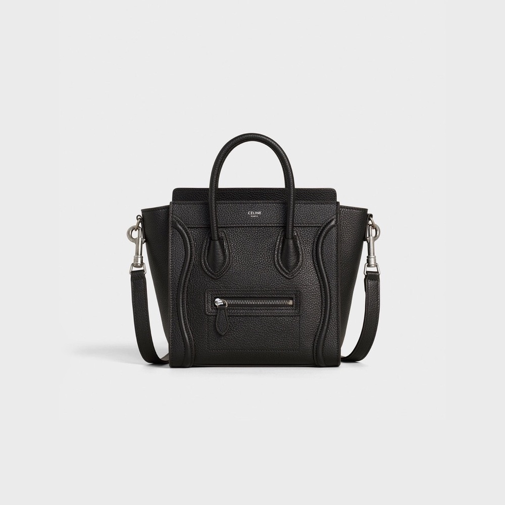 Celine Nano Luggage Bag in Drummed Calfskin